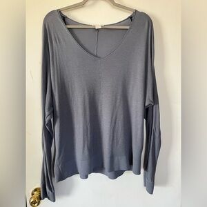 Blueish/Gray V-Neck Women's H&M Top